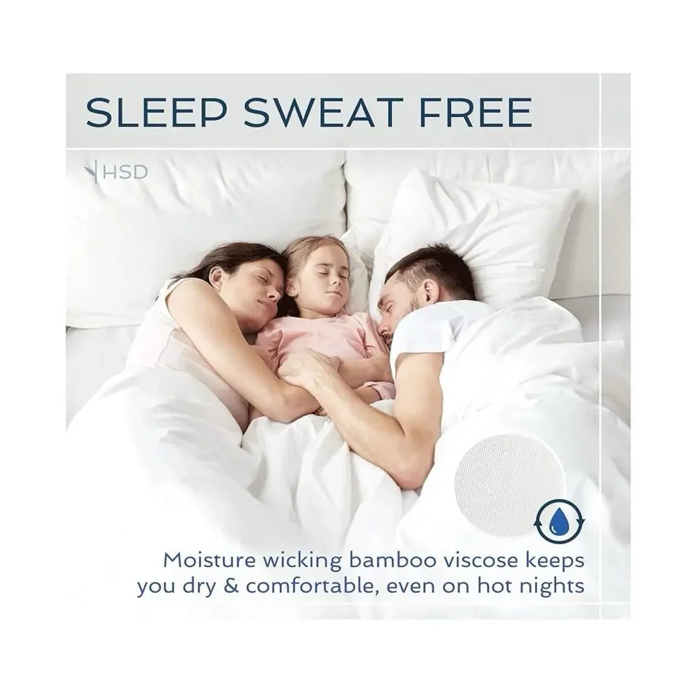 Luxurious Oeko-Tex Bamboo Navy Duvet Cover Bed Twin-XL New! ⚡️ Free Shipping